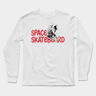 Space Skateboard Long Sleeve T-Shirt